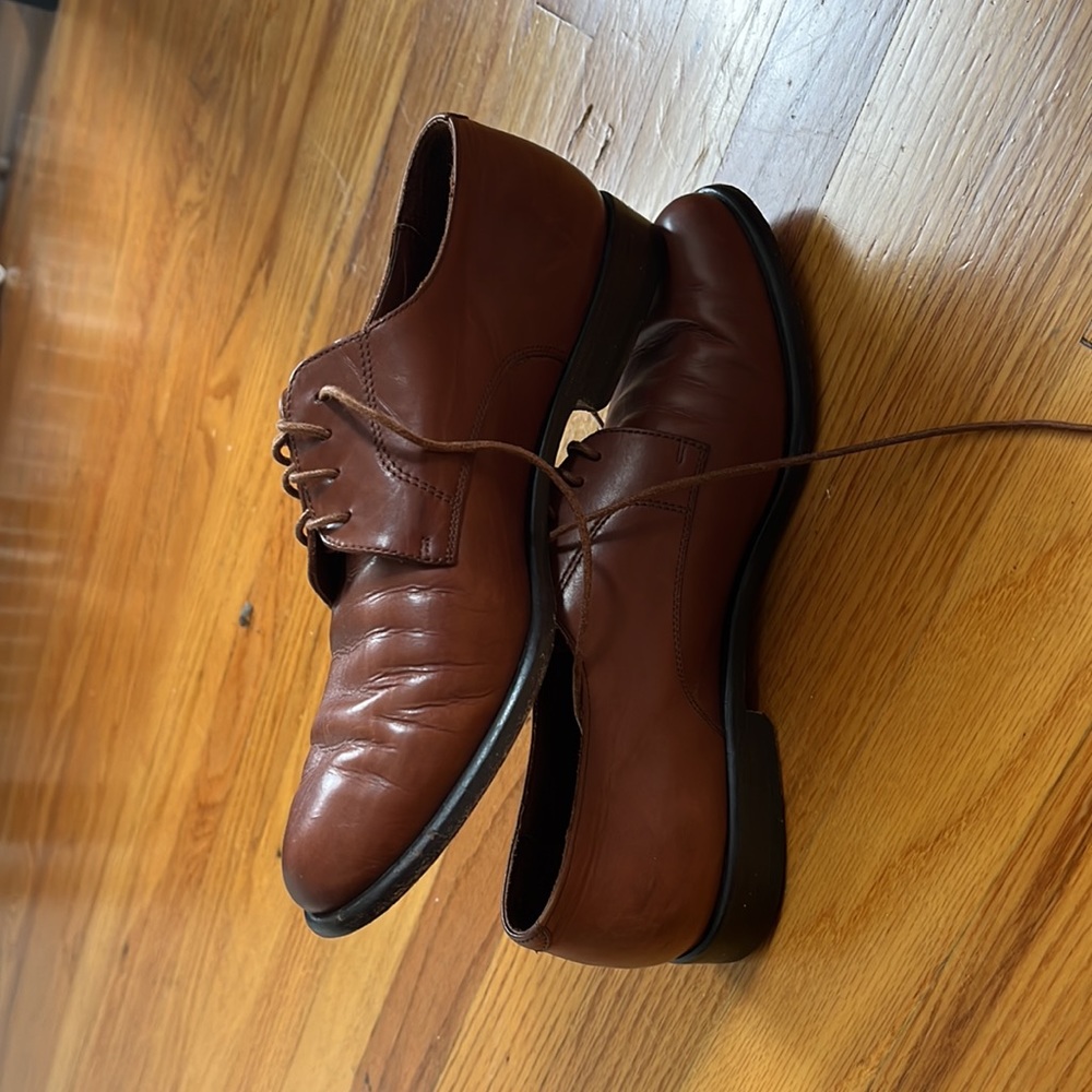 Brown leather COACH Oxford shoes - Picture 2 of 5